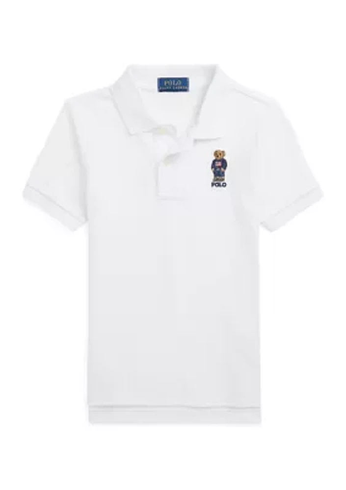 Boys 2-7 Polo Bear Cotton Mesh Shirt