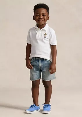 Boys 2-7 Polo Bear Cotton Mesh Shirt