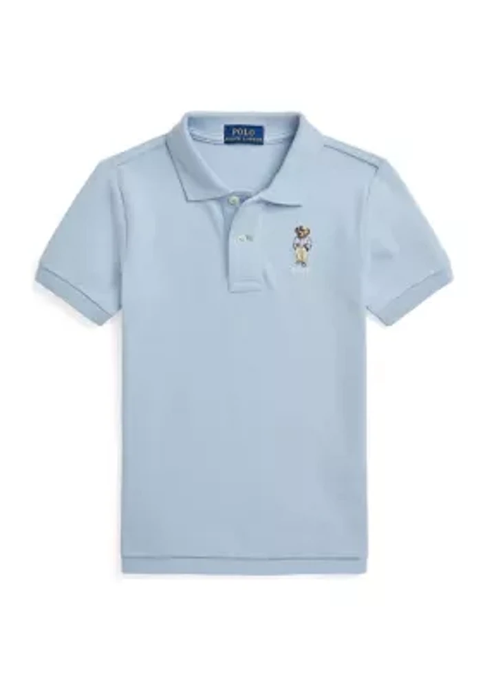 Boys - Polo Bear Cotton Mesh Shirt