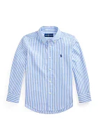 Boys 2-7 Striped Cotton Poplin Shirt