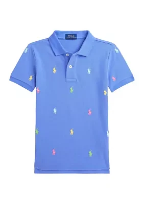 Boys - Polo Pony Cotton Mesh Shirt