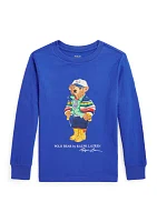 Boys - Polo Bear Cotton Jersey Long Sleeve T-Shirt