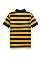 Boys 2-7 Striped Cotton Mesh Polo Shirt