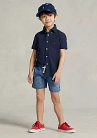 Boys - Cotton Seersucker Short Sleeve Shirt