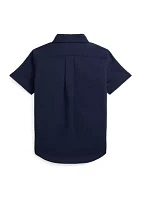 Boys - Cotton Seersucker Short Sleeve Shirt