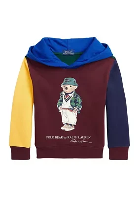 Boys 2-7 Polo Bear Color Blocked Fleece Hoodie