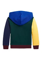 Boys 2-7 Polo Bear Color Blocked Fleece Hoodie