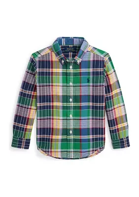 Baby Boys Plaid Cotton Oxford Shirt