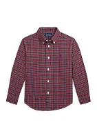 Boys 2-7 Plaid Cotton Poplin Shirt