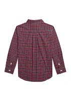 Boys 2-7 Plaid Cotton Poplin Shirt