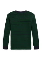 Boys 2-7 Striped Waffle Cotton Long Sleeve T-Shirt