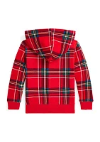 Boys 2-7 Plaid Fleece Full Zip Hoodie