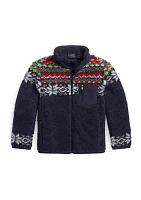 Boys - Fair Isle Teddy Fleece Jacket