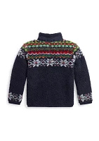 Boys - Fair Isle Teddy Fleece Jacket