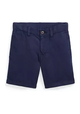 Boys - Straight Fit Linen-Cotton Shorts