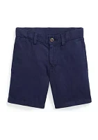 Boys - Straight Fit Linen-Cotton Shorts