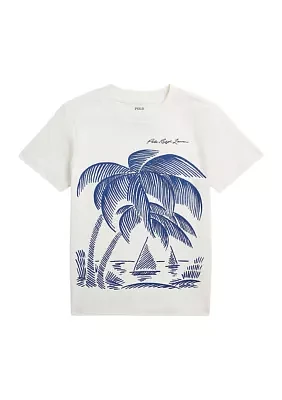 Boys 2-7 Beach Print Cotton Jersey T-Shirt