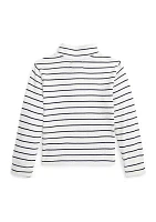 Boys 2-7 Striped Cotton Quarter-Zip Pullover