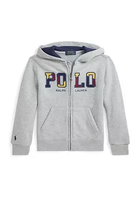 Boys 2-7 Corduroy Logo Fleece Full Zip Hoodie