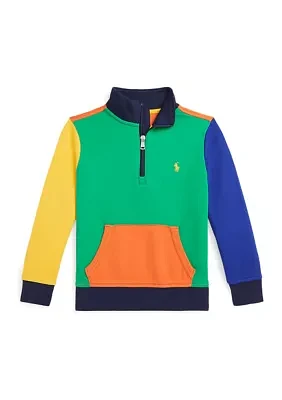 Boys 2-7 Color Blocked Double Knit Sweatshirt