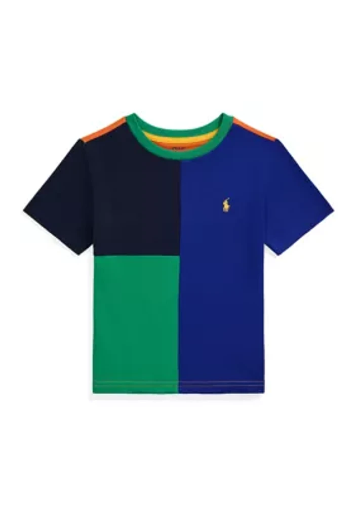 Boys - Color Blocked Cotton Jersey T-Shirt