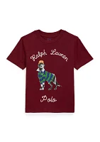 Boys - Dog Printed Cotton Jersey T-Shirt