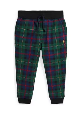 Boys - Plaid Fleece Jogger Pants