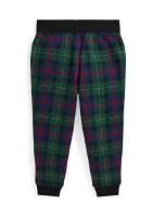 Boys - Plaid Fleece Jogger Pants