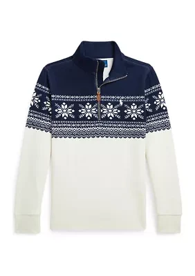 Boys - Snowflake Double Knit Pullover