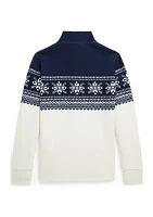 Boys 2-7 Snowflake Double Knit Pullover