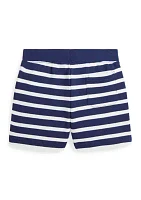 Boys - Striped French Terry Shorts