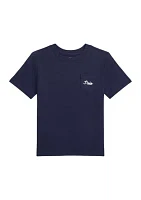 Boys 2-7 Dog Print Cotton Jersey Pocket T-Shirt