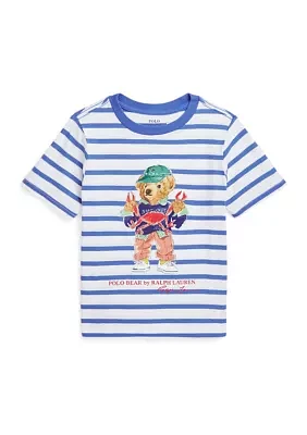 Boys - Polo Bear Striped Cotton Jersey T-Shirt