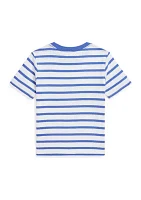 Boys - Polo Bear Striped Cotton Jersey T-Shirt