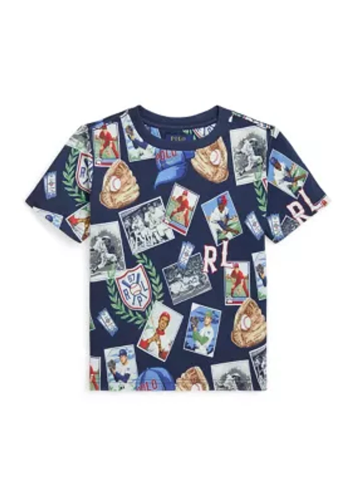 Boys - Baseball Printed Cotton Jersey T-Shirt