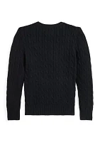 Boys - Cable Knit Cotton Sweater