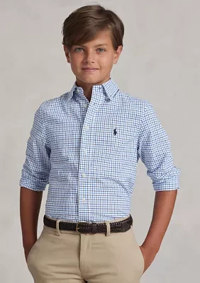 Boys 8-20 Cotton Poplin Sport Shirt