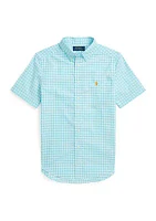 Boys 8-20 Cotton Poplin Short Sleeve Shirt