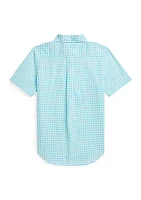 Boys 8-20 Cotton Poplin Short Sleeve Shirt