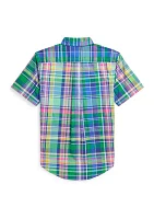 Boys 8-20 Cotton Poplin Short Sleeve Shirt