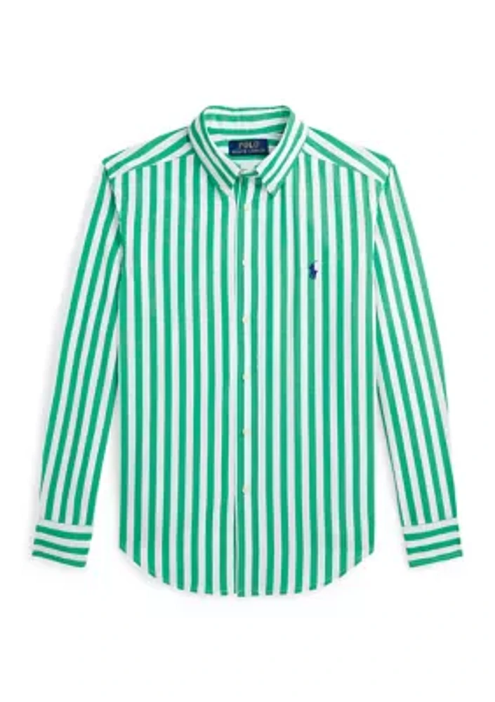 Boys 8-20 Gingham Cotton Poplin Shirt