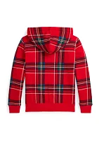 Boys 8-20 Plaid Fleece Full Zip Hoodie