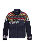 Boys - Fair Isle Teddy Fleece Jacket