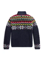 Boys - Fair Isle Teddy Fleece Jacket