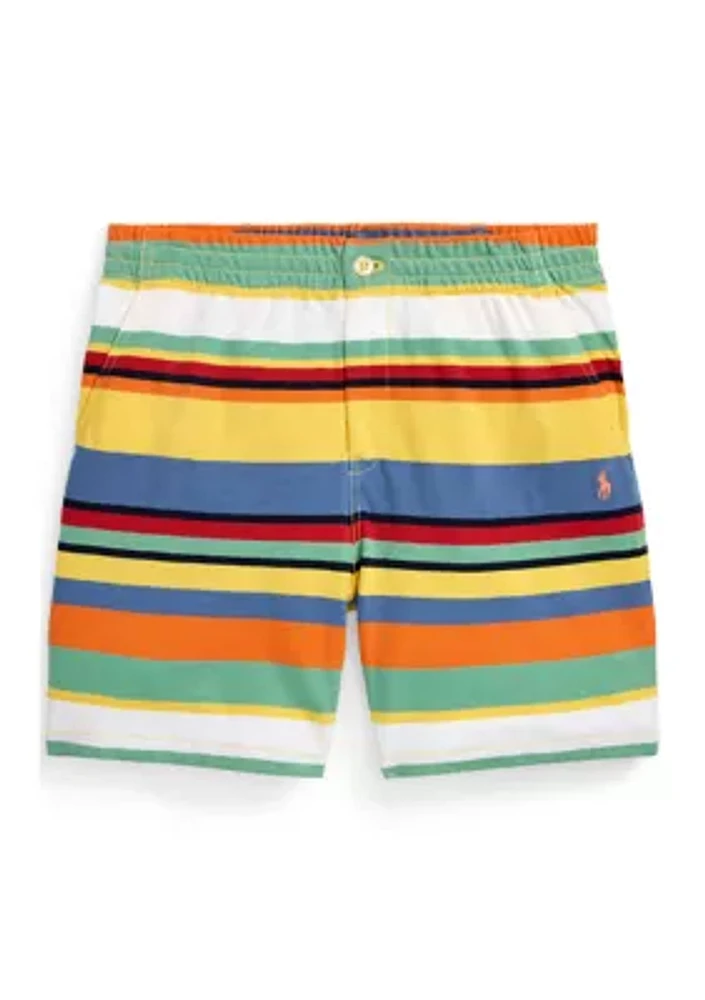 Boys 8-20 Striped Cotton Mesh Shorts