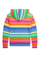 Boys - Striped Spa Terry Full Zip Hoodie