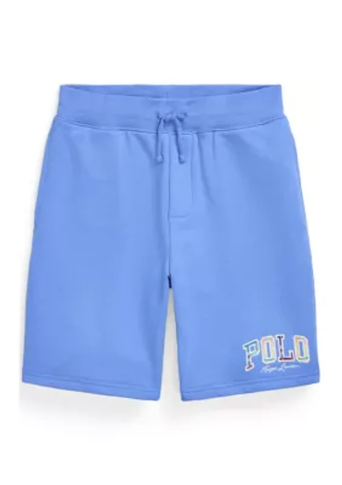 Boys 8-20 Madras Logo Fleece Shorts