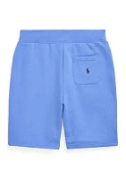 Boys 8-20 Madras Logo Fleece Shorts