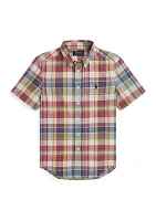 Boys - Cotton Madras Short Sleeve Shirt