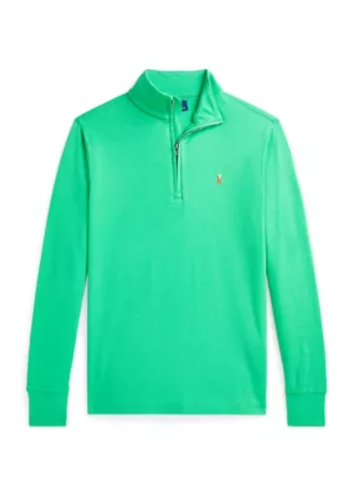 Boys 8-20 Cotton Interlock 1/4 Zip Pullover